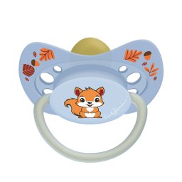 BabyBruin Latex játszócumi világító karikával, cseresznye cumival 2-es Mókus