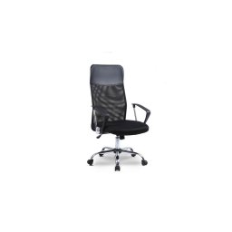 Zelux ergonomikus irodai szék magas háttámlával fekete színben, króm lábakkal