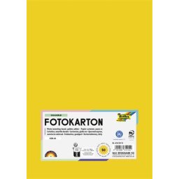 FOLIA Dekorkarton, 2 oldalas, A4, 300 g, 50 lap, FOLIA, aranysárga