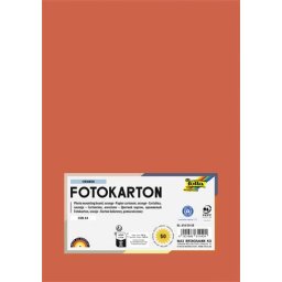 FOLIA Dekorkarton, 2 oldalas, A4, 300 g, 50 lap, FOLIA, narancssárga