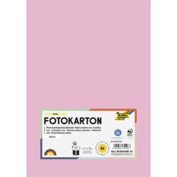 FOLIA Dekorkarton, 2 oldalas, A4, 300 g, 50 lap, FOLIA, halvány rózsaszín