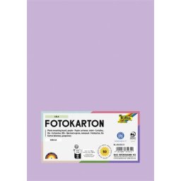 FOLIA Dekorkarton, 2 oldalas, A4, 300 g, 50 lap, FOLIA, halvány orgonalila