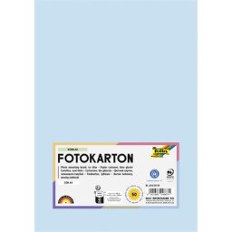 FOLIA Dekorkarton, 2 oldalas, A4, 300 g, 50 lap, FOLIA, jégkék