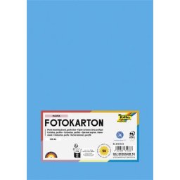 FOLIA Dekorkarton, 2 oldalas, A4, 300 g, 50 lap, FOLIA, óceánkék