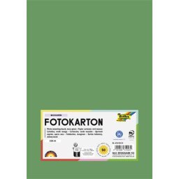 FOLIA Dekorkarton, 2 oldalas, A4, 300 g, 50 lap, FOLIA, mohazöld