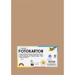 FOLIA Dekorkarton, 2 oldalas, A4, 300 g, 50 lap, FOLIA, világosbarna