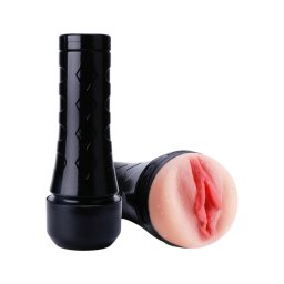 Tracy's Dog 3D Stroker - élethű műpunci tokban (fekete-natúr)