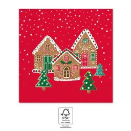 Karácsonyi Gingerhouses szalvéta 20 db-os 33x33 cm FSC