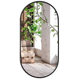 Ovális tükröt a falra OLVANI 80x40 cm fekete kerettel