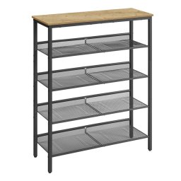Cipősszekrény TAYLOR ARTISAN fekete szerkezettel, 4 polc