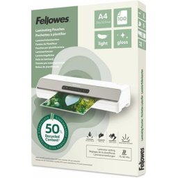 FELLOWES Meleglamináló fólia, 80 mikron, A4, fényes, 100 db, FELLOWES "Light"