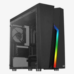 AEROCOOL tok Bolt Mini, Micro torony, 1x USB 3.0, 2x USB 2.0, 2x audio, tápegység nélkül