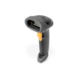 DIGITUS 2D kézi vonalkódolvasó, QR-kód kompatibilis, kétirányú 200 beolvasás/mp, 2 m-es USB-RJ45 kábel, tartóval