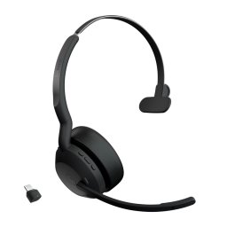 Jabra Evolve2 55/Mono/ANC/USB-C/BT-USB/Wireless/MS/Fekete