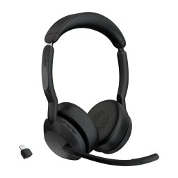 Jabra Evolve2 55/Stereo/ANC/USB-C/BT-USB/Vezeték nélküli/Fekete