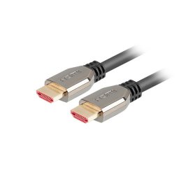LANBERG Ultra High Speed HDMI 2.1 kábel, 48 Gbps, 8K@60Hz, 5K@120Hz, hossza 1,8 m, fekete, aranyozott csatlakozókkal