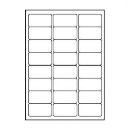 Logós címkék 68mm x 36mm, A4, matt, fehér, 24 címke, 140g/m2, 25 darabos csomag, tintasugaras és lézernyomtatókhoz