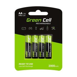 Zöld elemes újratölthető akkumulátorok 4x AA HR6 2000 mAh