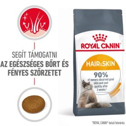 Royal Canin Hair & Skin Care - Száraz táp felnőtt macskák részére a szebb szőrzetért és az egészséges bőrért 400gr