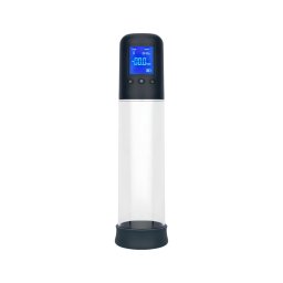 Boners - automatikus LCD péniszpumpa (átlátszó-fekete)