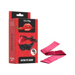 Erospace Wild Play - szatén szemmaszk szerepjátékhoz (fekete-pink)