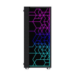 Gembird Computer Fornax 2500 ARGB/Midi Tower/Transpar./Fekete