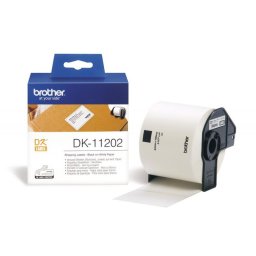 DK-11202 elõvágott öntapadós címke 300db/tekercs 62mm x 100mm White (DK11202)
