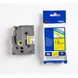TZE-641 laminált P-touch szalag (18mm) Black on Yellow - 8m (TZE641)