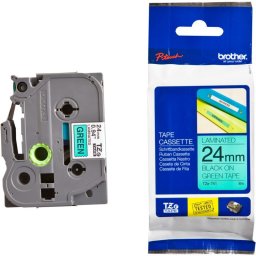 TZE-751 laminált P-touch szalag (24mm) Black on Green - 8m (TZE751)