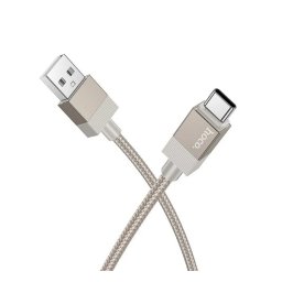 HOCO X110 adatkábel (USB - Type-C, 15W, gyorstöltő, 100cm, cipőfűző) ARANY