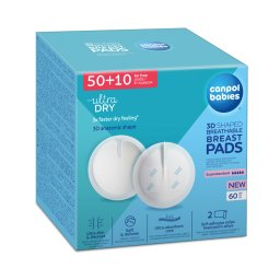 Canpol babies Légáteresztő, csúszásgátlós, eldobható melltartóbetét, 3D-s, 50+10db