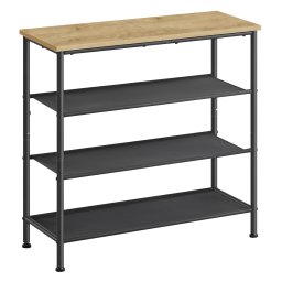 Cipősszekrény TAYLOR ARTISAN fekete vázzal 75x71 cm, 3 polccal