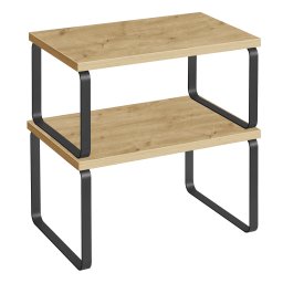 2 db MARZO konyhai Polc szett, artisan tölgy/fekete