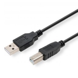 Logo USB kábel (2.0), USB A csatlakozó - USB B csatlakozó, 1,8 m, fekete