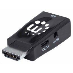 Manhattan HDMI-VGA adapter, mikro átalakító, HDMI férfi VGA női VGA-ra, audió, fekete