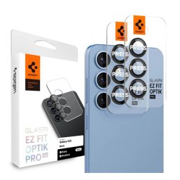 SPIGEN OPTIK PRO HD kameravédő üveg 2db (9H, csak lencse) FEKETE Samsung Galaxy S25 (SM-S931)
