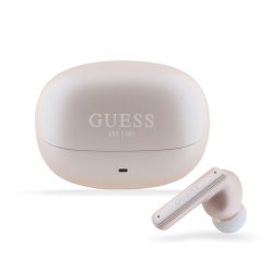 GUESS CAPSULE bluetooth fülhallgató SZTEREO (v5.3, TWS, mikrofon, aktív zajszűrő, IPX6 + töltőtok) RÓZSASZÍN