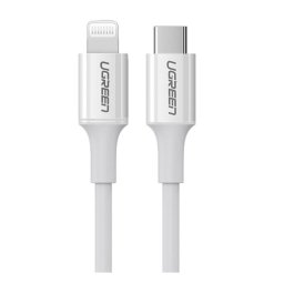 UGREEN US171 adatkábel (Type-C - lightning, 20W, PD gyorstöltés, 150cm) FEHÉR