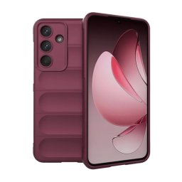 Szilikon telefonvédő (ütésállóság, kameravédő, 3D) BORDÓ Samsung Galaxy S25 FE (SM-S731)