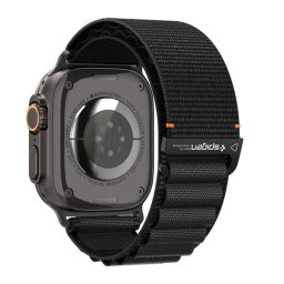 SPIGEN WBF1 pótszíj (egyedi méret, nagy, textil, állítható) FEKETE Apple Watch Series 5 44mm, Watch Series 4 44mm, Watch Series 3 42mm