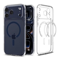SPIGEN ULTRA HYBRID MAG műanyag telefonvédő (ütésállóság, légpárnás keret, MagSafe) SÖTÉTKÉK Apple iPhone 17 Pro