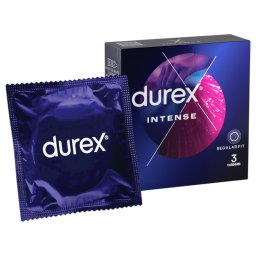 Durex Intense - bordzott s pontozott vszer (3 db)