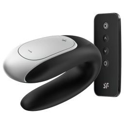 Satisfyer Double Fun - App-vezrelt prvibrtor (fekete)