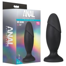 Anal Adventures Platinum Rocket - nagy anl plug (fekete)