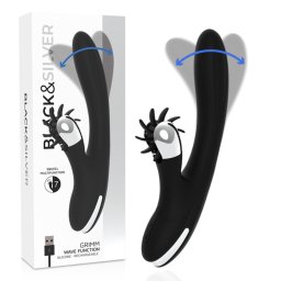 BLACK&SILVER - rzki nyuszi vibrtor hullmz funkcival
