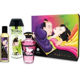 Shunga Fruity Kisses masszzskszlet kt olajjal s skostval - 3 rszes