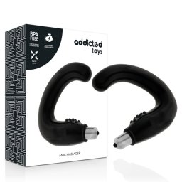 ADDICTED TOYS - prmium anl vibrtor fekete