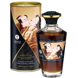 Shunga Intimate Kisses melegt masszzsolaj - tejeskvz, 100ml