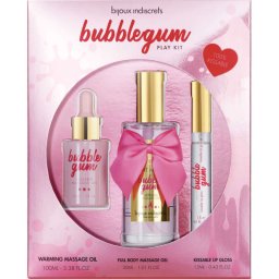 Bijoux Indiscrets Bubblegum Play masszzskszlet olajjal, gllel s ajakfnnyel