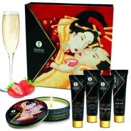 Shunga Secret Geisha intim masszzskszlet - epres-pezsgs vltozat